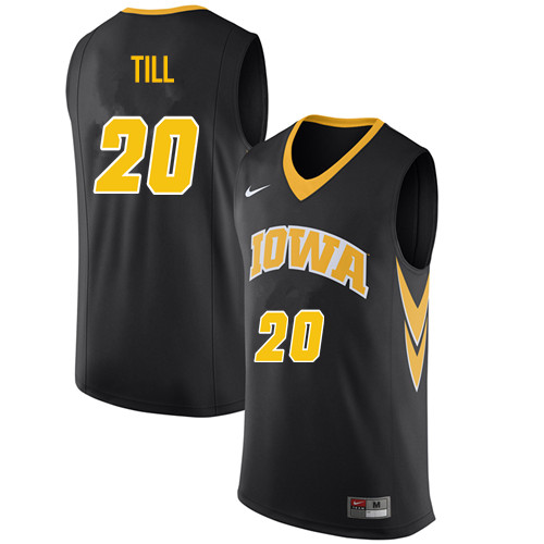 Men #20 Riley Till Iowa Hawkeyes College Basketball Jerseys Sale-Black